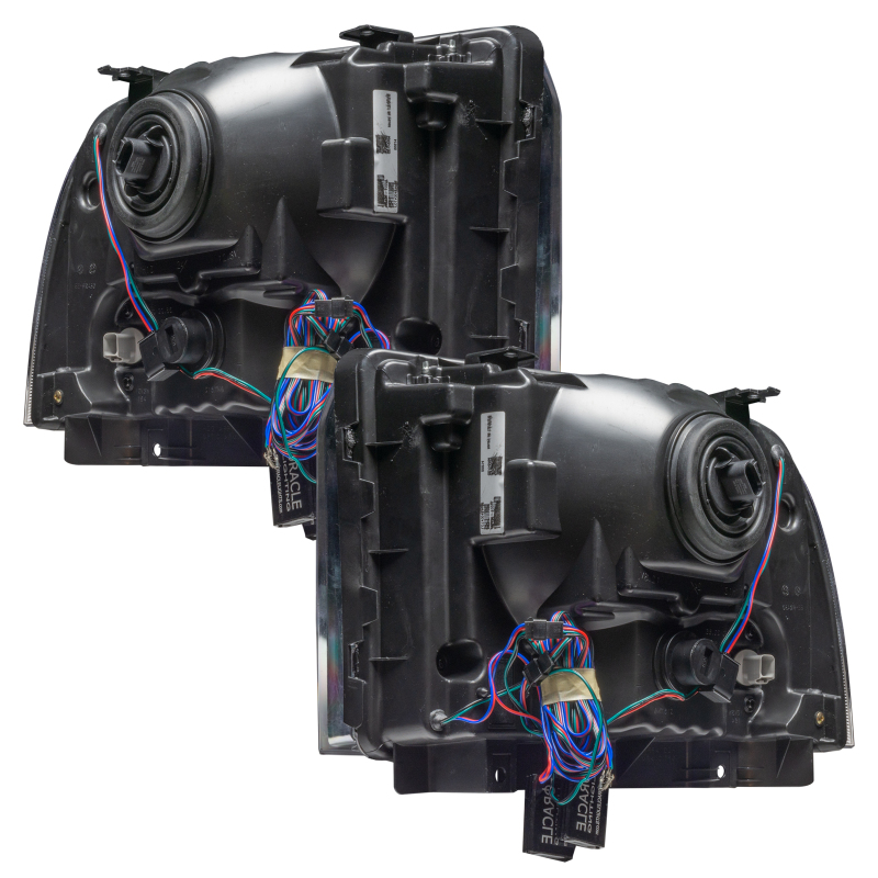 Ford Excursion Headlight Assemblies - ORACLE Lighting - ColorSHIFT w/o Controller - Chrome - 2005